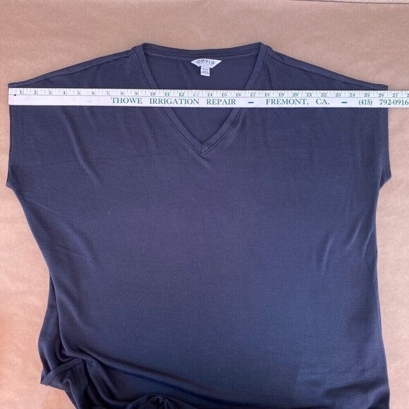 Orvis Classic Collection Black Short Sleeve Batwing Shirt Sz 2XL - Picture 8 of 8